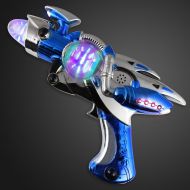 FlashingBlinkyLights Large Blue Light Up Toy Gun with Sound Effects