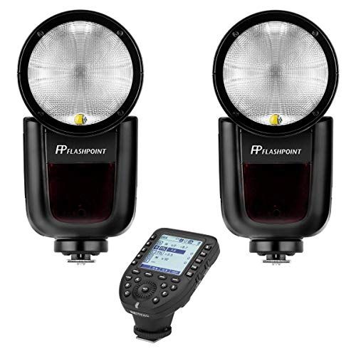  Flashpoint 2X Zoom Li-on X R2 TTL On-Camera Round Flash Speedlight for Nikon (Godox V1) R2 Pro Mark II 2.4 GHz Wireless Flash Trigger for Nikon