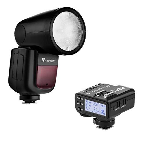  Flashpoint Zoom Li-on X R2 TTL On-Camera Round Flash Speedlight for Panasonic & Olympus (Godox V1) R2 Mark II 2.4 GHz TTL Wireless Flash Trigger for Olympus and Panasonic (Godox X2