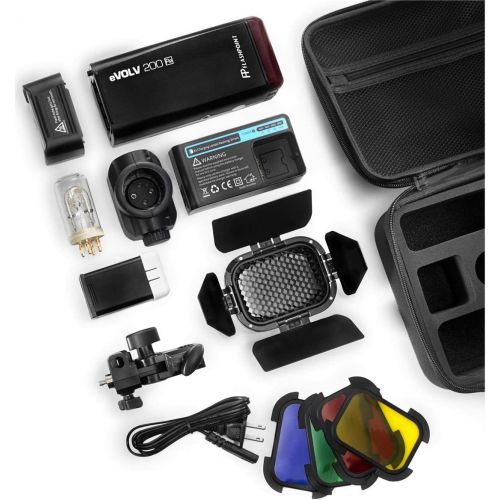  Flashpoint eVOLV 200 R2 TTL Pocket Flash with Barndoor Kit