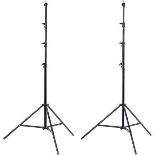  [아마존베스트]Flashpoint 2X Pro Air-Cushioned Heavy-Duty Light Stand (Black, 13)