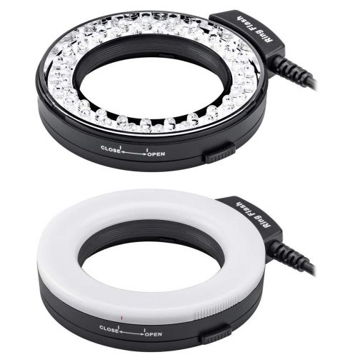  Flashpoint Macro LED Ring Flash VL-48 Bundle with Adapters for 49, 52, 55, 58, 62, 67, 72, and 77mm Diameter Lenses.