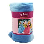 Fleece Blanket Disney Princess Cinderella, Belle, and Aurora Blue Floral Fleece Throw Blanket