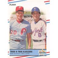 Baseball MLB 1988 Fleer #636 Mike Schmidt/Gary Carter #636 Tried and True Sluggers NM