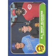 1986 Fleer Baseball #640 Steve Garvey/Dale Murphy/Dave Parker Atlanta Braves/San Diego Padres/Cincinnati Reds NL West Sluggers Official MLB Trading Card (Stock Photo Used, Card wil