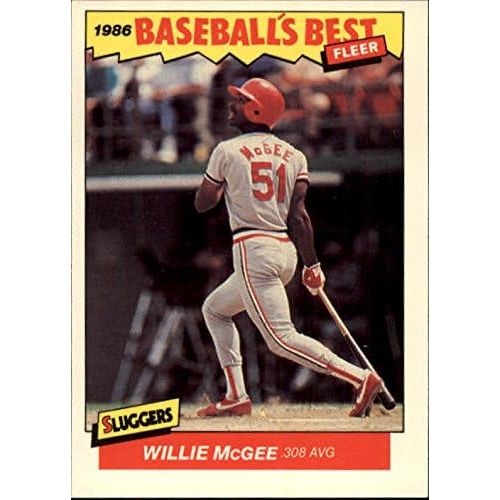  1986 Fleer #22 Sluggers/Pitchers Willie McGee