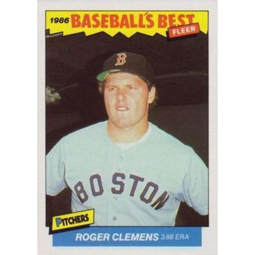  1986 Fleer Baseballs Best Sluggers vs. Pitchers #7 Roger Clemens Boston Red Sox Official MLB Baseball Trading Card in Raw (EX-MT or Better) Condition