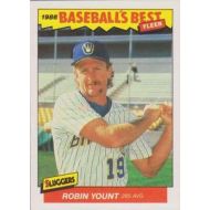 1986 Fleer Baseballs Best Sluggers vs. Pitchers #44 Robin Yount Milwaukee Brewers Official MLB Baseball Trading Card in Raw (EX-MT or Better) Condition