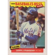 1986 Fleer Baseballs Best Sluggers vs. Pitchers #38 Darryl Strawberry New York Mets Official MLB Baseball Trading Card in Raw (EX-MT or Better) Condition