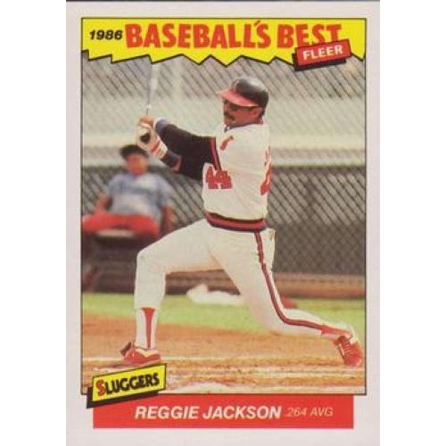  1986 Fleer Baseballs Best Sluggers vs. Pitchers #18 Reggie Jackson California Angels Official MLB Baseball Trading Card in Raw (EX-MT or Better) Condition