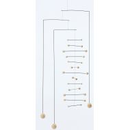 Flensted Mobiles Counterpoint Large in Nature Hanging Mobile - 44 Inches - Beech Wood and Steel - Handmade in Denmark by Flensted
