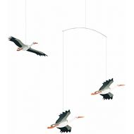 Flensted Mobiles Danish Lucky Storks Hanging Mobile - 18 Inches Cardboard