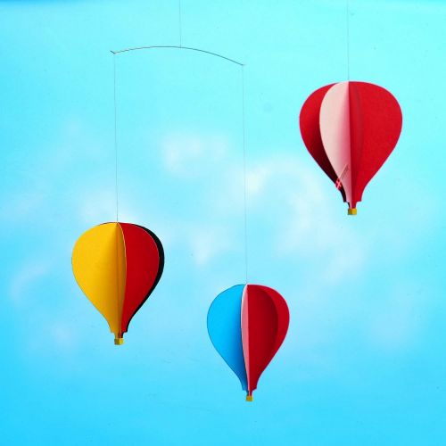  Flensted Mobiles Balloon 3 Hanging Nursery Mobile - 18 Inches - Handmade in Denmark by Flensted