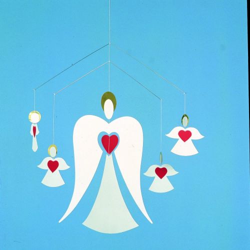  Flensted Mobiles Angel Family Hanging Mobile - 14 Inches Cardboard