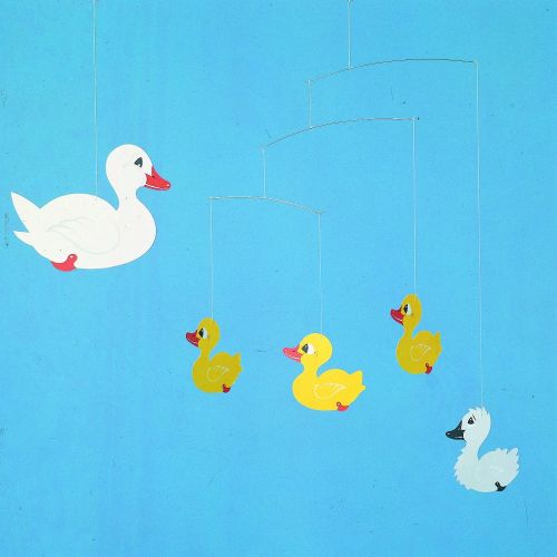  Flensted Mobiles Ugly Duckling Hanging Nursery Mobile - 17 Inches - Handmade in Denmark by Flensted