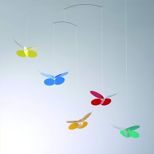  Flensted Mobiles Butterflies Hanging Nursery Mobile - 26 Inches Plastic - Handmade in Denmark by Flensted