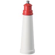 Fletchers Mill Lighthouse Pepper Mill, White/Red - 9 Inch