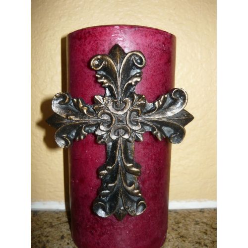  Fleurdelisjunkie Cross Candle Pin and Pillar Capital Candle Holder | FREE USA SHIPPING | Candle Pin | Pillar Candle Holder | Fleur de Lis | FleurDeLisJunkie