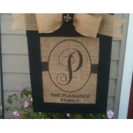 Fleurdephx Custom, personalized,monogrammed burlap garden flag