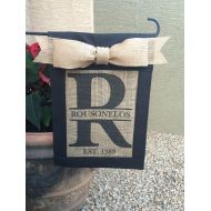 /Fleurdephx Custom, personalized,monogrammed burlap garden flag