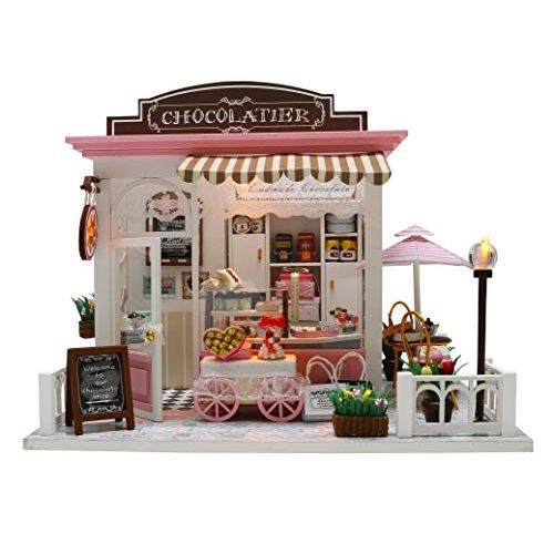  Flever Dollhouse Miniature DIY Music House Kit Creative Room with Furniture for Romantic Valentines Gift (Cocoas Fantastic Ideas)