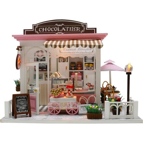  Flever Dollhouse Miniature DIY Music House Kit Creative Room with Furniture for Romantic Valentines Gift (Cocoas Fantastic Ideas)