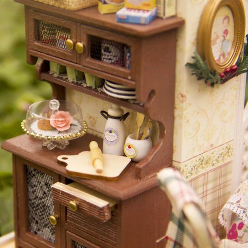  Flever Dollhouse Miniature DIY House Kit Creative Room with Furniture for Romantic Artwork Gift (Marys Sweet Baking)
