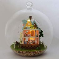 Flever Dollhouse Miniature DIY House Kit Creative Room with Furniture for Romantic Artwork Gift (Cute Mini Villa)