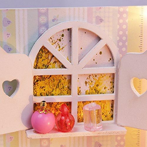  Flever Dollhouse Miniature DIY House Kit Creative Room with Furniture and Cover for Romantic Artwork Gift(Rise and Shine)