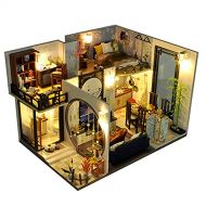 Flever Dollhouse Miniature DIY House Kit with Chinese Style, Creative Room with Furniture for Romantic Valentines Gift (Bamboo Shadow Jiangnan)