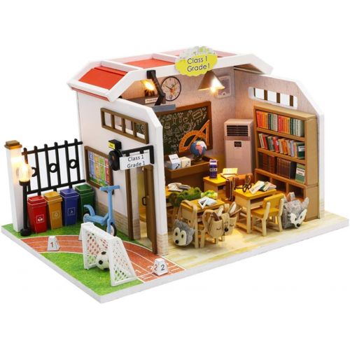  Flever Dollhouse Miniature DIY House Kit Creative Room with Furniture for Romantic Valentines Gift(My Dear Deskmate)