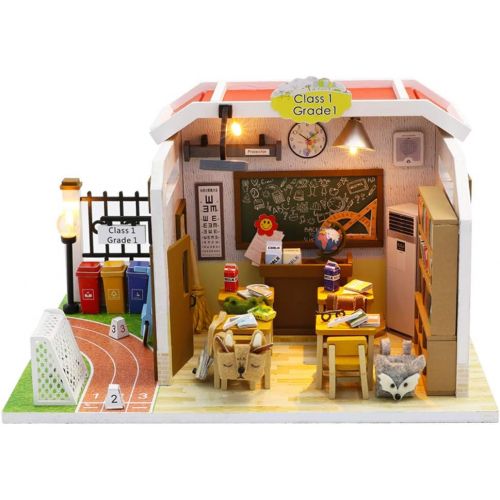  Flever Dollhouse Miniature DIY House Kit Creative Room with Furniture for Romantic Valentines Gift(My Dear Deskmate)