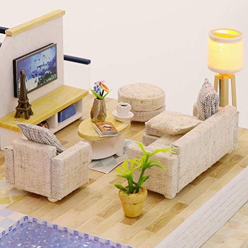  Flever Dollhouse Miniature DIY House Kit Creative Room with Furniture for Romantic Artwork Gift-Mermaid Tribe