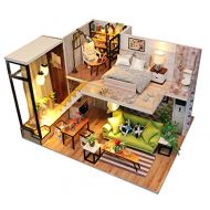 Flever Dollhouse Miniature DIY Music House Kit Manual Creative with Furniture for Romantic Artwork Gift (Romantic Nordic)