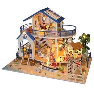 Flever Dollhouse Miniature DIY House Kit Creative Room with Furniture for Romantic Artwork Gift(Legend of The Blue sea)