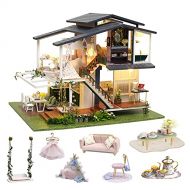 Flever Dollhouse Miniature DIY House Kit Creative Room with Furniture for Romantic Artwork Gift (Monet Garden)