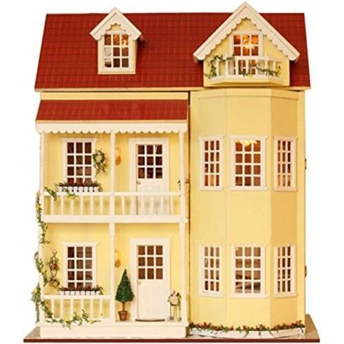  Flever Dollhouse Miniature DIY House Kit Manual Creative with Furniture for Romantic Artwork Gift-Great Villa (Fairy Homeland)