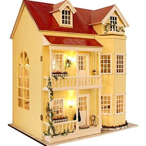  Flever Dollhouse Miniature DIY House Kit Manual Creative with Furniture for Romantic Artwork Gift-Great Villa (Fairy Homeland)