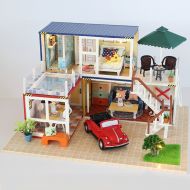 Flever Dollhouse Miniature DIY House Kit Creative Room With Furniture for Romantic Valentines Gift(Wait For You My Love)