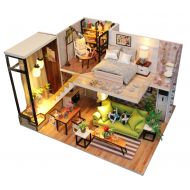 Flever Dollhouse Miniature DIY Music House Kit Manual Creative with Furniture for Romantic Artwork Gift (Romantic Northern Europe)
