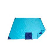 FlexSafe Extra Large Beach Blanket for Picnic & Camping - 7 x 7 Oversized Foldable Blankets Folds Into Drawstring Bag - Sand Proof & Waterproof Outdoor Mat - Sand Free Big Festival Folding