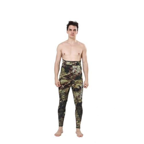  Flexel Camo Spearfishing Wetsuits Men 3mm 5mm 7mm Premium Neoprene Camouflage 2-Pieces Hoodie Freediving Fullsuit for Scuba Diving Snorkeling Swimming