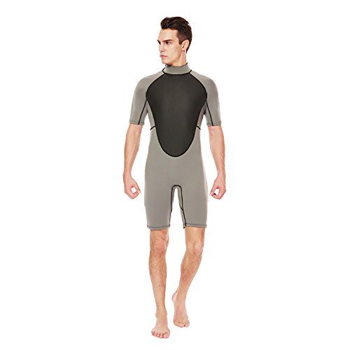  Flexel 3mm Men Wetsuits CR Scuba Diving Full Suits and Shorty Wet Suits Adults Long Sleeves Swimwear for Surfing Snorkeling Canoeing Water Sports