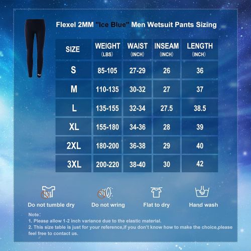  FLEXEL Swimming Pants for Men 2mm Neoprene Long Sleeve Wetsuit Pants Keep Warm for Diving Surfing Snorkeling Scuba Kayaking Sailing