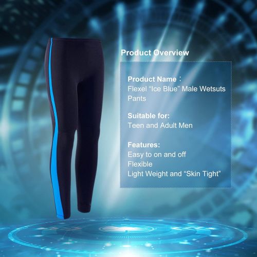  FLEXEL Swimming Pants for Men 2mm Neoprene Long Sleeve Wetsuit Pants Keep Warm for Diving Surfing Snorkeling Scuba Kayaking Sailing