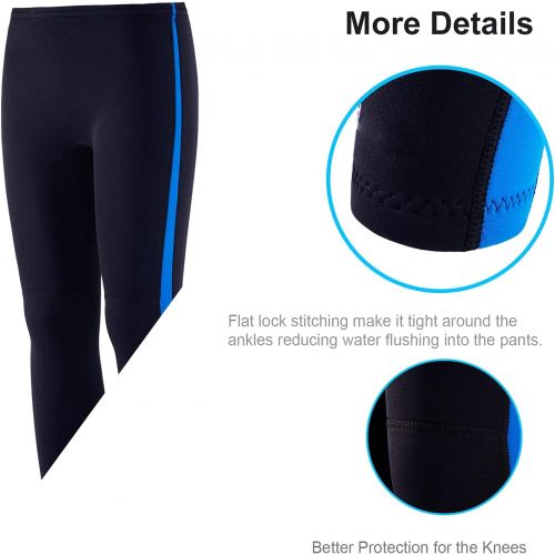  FLEXEL Swimming Pants for Men 2mm Neoprene Long Sleeve Wetsuit Pants Keep Warm for Diving Surfing Snorkeling Scuba Kayaking Sailing