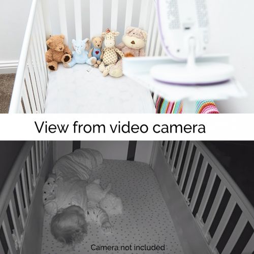  Flexi - The Universal Baby Monitor Holder (White), Baby Video Monitor Shelf with Flexible Hose, Camera Stand for Nursery Compatible with Most Baby Monitors …