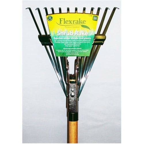  Flexrake 12W 4 Twelve Tine Hardwood Handle Shrub Rake