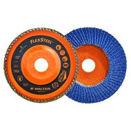 Flexsteel Walter 15W456 FLEXSTEEL Flap Disc [Pack of 10] - 60 Grit, 4-1/2 in. Grinding Disc for Angle Grinders. Abrasive Grinding Supplies