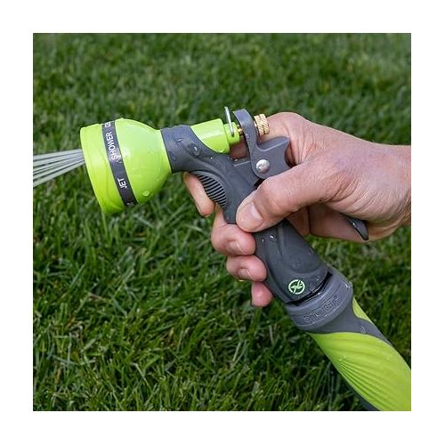  Flexzilla Garden Hose Nozzle - Metal 7-Pattern Adjustable Pistol Grip, NFZG66-E, ZillaGreen™